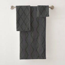 Phone Cords Bath Towels (Gray & Black) バスタオルセット