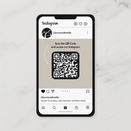 Phone Instagram Business Card 名刺 (正面)
