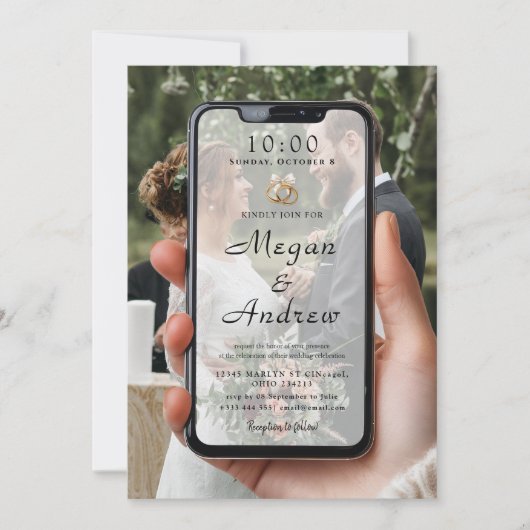 Phone Lock Screen Wedding Invitation (正面)