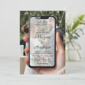 Phone Lock Screen Wedding Invitation (スタンド正面)