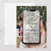 Phone Lock Screen Wedding Invitation (正面/裏面)