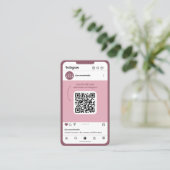Phone Pink Instagram Business Card 名刺 (スタンド正面)