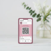 Phone Pink Instagram Business Card 名刺 (スタンド正面)
