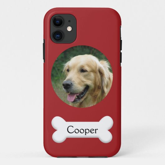 PhoneCase -カスタムなペット(犬)写真および名前 Case-Mate iPhoneケース (裏面)