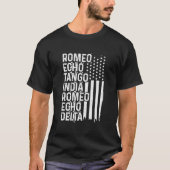 Phonetic Alphabet Airplane Pilot Aviation Patrioti Tシャツ (正面)