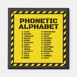 Phonetic Alphabet – Alfa Zulu Edition マグネット