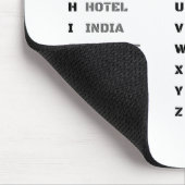 Phonetic Alphabet for The Military ALFA-ZULU マウスパッド (コーナー)