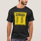 Phonetic Alphabet – Industrial Safety Edition Tシャツ (正面)