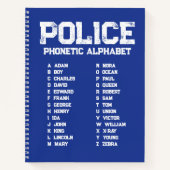 Phonetic Alphabet Police Notebook ノートブック (正面)