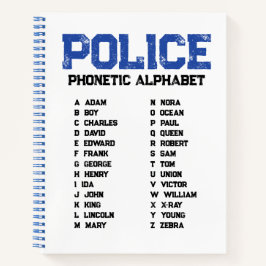 Phonetic Alphabet Police – Spiral Notebook ノートブック