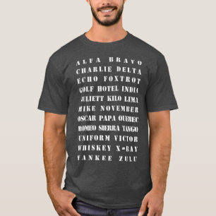 Phonetic Military Alphabet Graphic Tシャツ