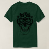 Phoropter Skeleton Optometrist Optician Halloween  Tシャツ (デザイン正面)