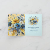 PHOTOありがとうティール（緑がかった色）金ゴールドブラックフェアリープリンセス カード (内部)