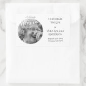 PHOTOお祝いの生活葬儀記念航跡 長方形シール (バッグ)