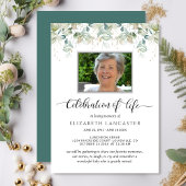 Photoお祝いof Life, Greenery葬儀招待状 招待状