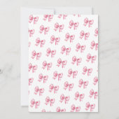 PHOTOかわいいコケット赤面ピンクボウ甘い16 招待状 (裏面)