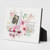 PHOTOと詩のフローラ付きメモリアルプレート フォトプラーク (側面)