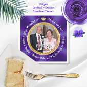 PHOTOと50パーソナライズされた周年記念ナプキンス スタンダードカクテルナプキン