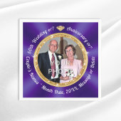 PHOTOと50パーソナライズされた周年記念ナプキンス スタンダードカクテルナプキン