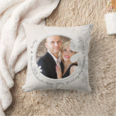 PHOTOエレガント結婚またはアニバーサリーピローカスタム クッション (ブランケット)