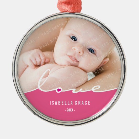 PHOTOオーナメント:: love divide 1 メタルオーナメント (正面)