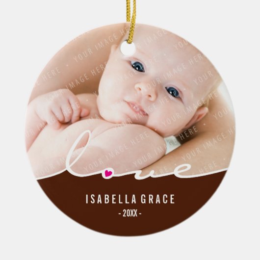 PHOTOオーナメント:: love divide 7 セラミックオーナメント (正面)