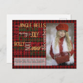 PHOTOカードクリスマスワードバッファロープレイド ポストカード (正面/裏面)