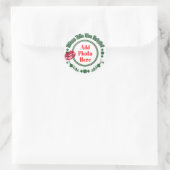 PHOTOキス私はアイルランド語 – グリーンサークルキスマーク ラウンドシール (バッグ)