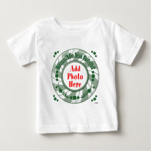 PHOTOキス私はアイルランド語 – 緑のストライプの円 ベビーTシャツ