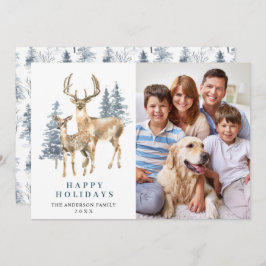 PHOTOクリスマスエレガント鹿の松 シーズンカード