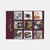 PHOTOコラージュ毛布モダン家族ギフトアイディア フリースブランケット (正面(横))