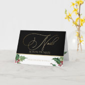 PHOTOノールウォーターカラーホリーレッドベリーカラーウェイ カード (黄色い花)