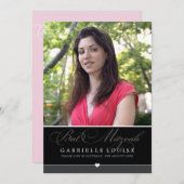 PHOTOバルミツワー招待状::ラブリータイプ2 招待状 (正面/裏面)