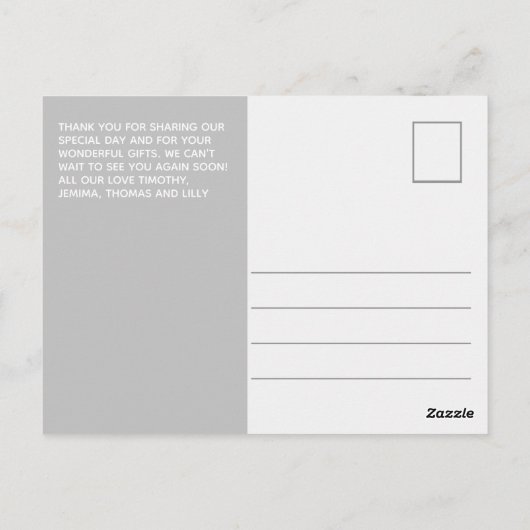 PHOTOフィルタモダンーの予算に感謝 ポストカード (裏面)