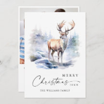 PHOTOミニマリストエレガント鹿クリスマス