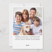 PHOTOミニマリストエレガント鹿クリスマス シーズンカード (裏面)