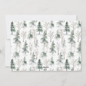 PHOTOミニマルなクリスマスツリーの挨拶 シーズンカード (裏面)