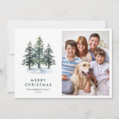 PHOTOミニマルなクリスマスツリーの挨拶 シーズンカード (正面)