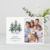 PHOTOミニマルなクリスマスツリーの挨拶 シーズンカード (スタンド正面)