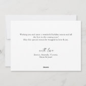 PHOTOミニマルなクリスマスツリーの挨拶 シーズンカード (裏面)