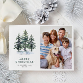 PHOTOミニマルなクリスマスツリーの挨拶 シーズンカード