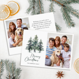 PHOTOミニマルなクリスマスツリーの挨拶 シーズンカード