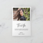 PHOTOモダンシンプルミニマリスト黄金卒業 サンキューカード (内部)