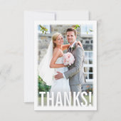 PHOTO型感謝していホワはっきりしたイモダントオーバーレイ サンキューカード (正面)