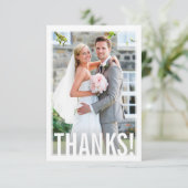 PHOTO型感謝していホワはっきりしたイモダントオーバーレイ サンキューカード (スタンド正面)