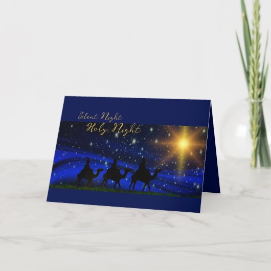 PHOTO宗教的クリスマスカー賛美ドエレガント シーズンカード (正面)