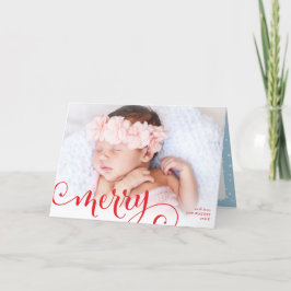 PHOTO家族メリーおもしろい書道オーバーレイ赤 シーズンカード