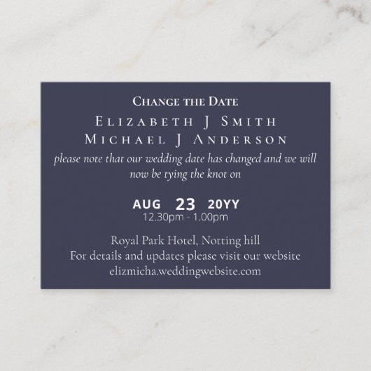 PHOTO延期の変更（ENVLを含む） アドバイスカード (正面)