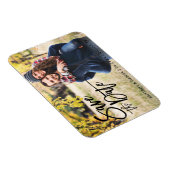 Photo日付ブラシスクリプトモダンの保存 マグネット (右側)