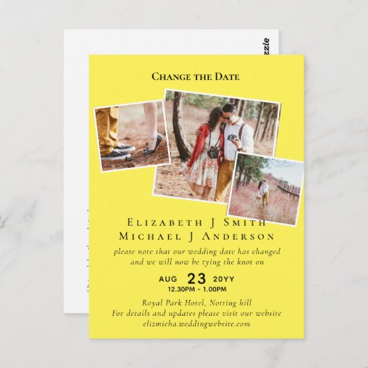 PHOTO日付変更計画延期任意のイベント ポストカード (正面/裏面)